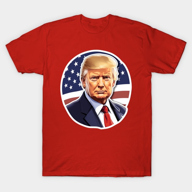 Trump Portrait T-Shirt by JunkyDotCom